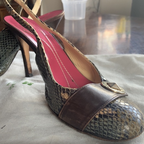 Vintage kate spade Sling Back Heels 8.5 - Picture 2 of 7